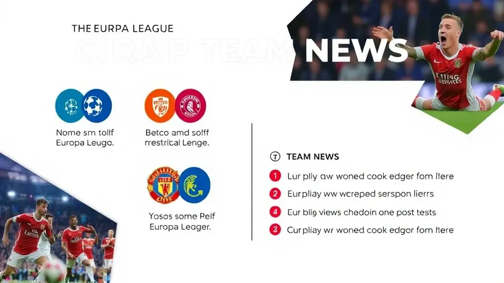 Beberapa pasukan telah mengumumkan kemas kini penting berkaitan kecederaan pemain dan perubahan barisan pemain menjelang perlawanan mereka yang akan datang dalam Liga Europa.